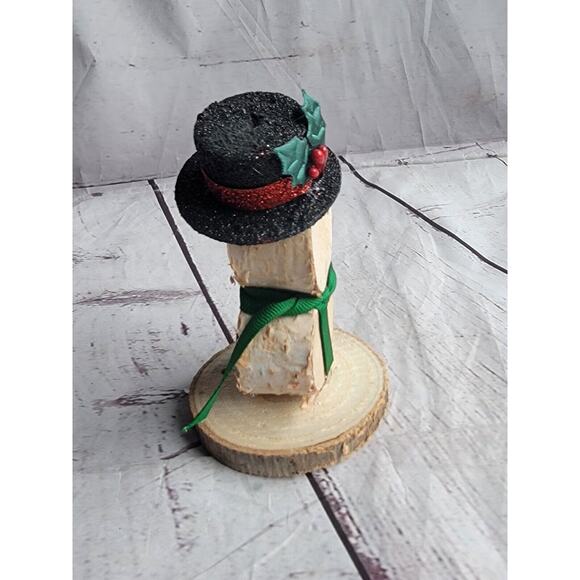 rustic wooden snowman handmade winter decor Countrycore Farmhouse - Picture 6 of 6